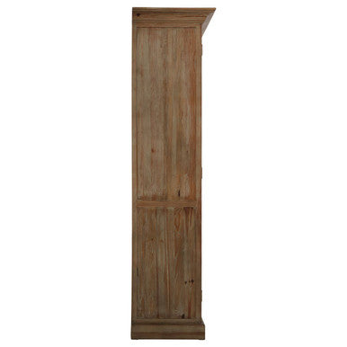 Orsina Richmond Whitewashed Pine Wood 2 Door Glass Display Cabinet