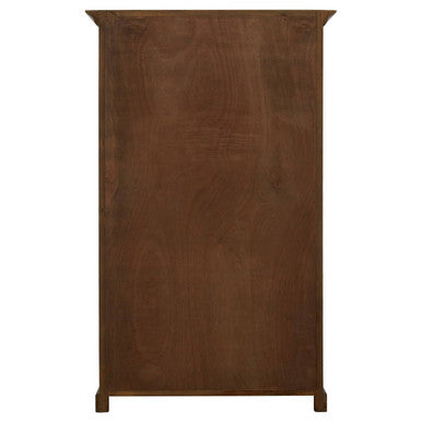 Orsina Richmond Whitewashed Pine Wood 2 Door Glass Display Cabinet