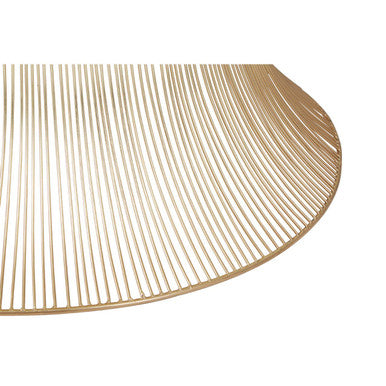 Orsina Templar Coffee Table – Wood Top with Gold Hourglass Base