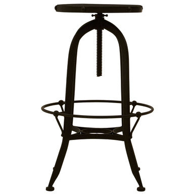 Orsina Vasco Bar Stool – Green Marble Seat and Black Iron Frame