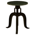 Orsina Vasco Green Marble Bar Stool | Adjustable Black Iron Base