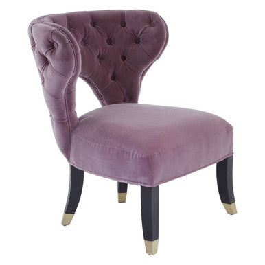 Orsina Villi Lilac Velvet Accent Chair – Tufted Modern Armchair