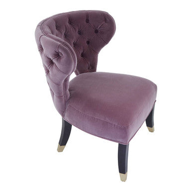 Orsina Villi Lilac Velvet Accent Chair – Tufted Modern Armchair