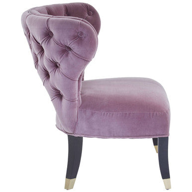 Orsina Villi Lilac Velvet Accent Chair – Tufted Modern Armchair