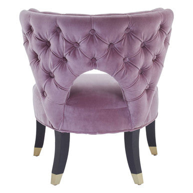 Orsina Villi Lilac Velvet Accent Chair – Tufted Modern Armchair