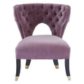 Orsina Villi Lilac Velvet Accent Chair – Tufted Modern Armchair