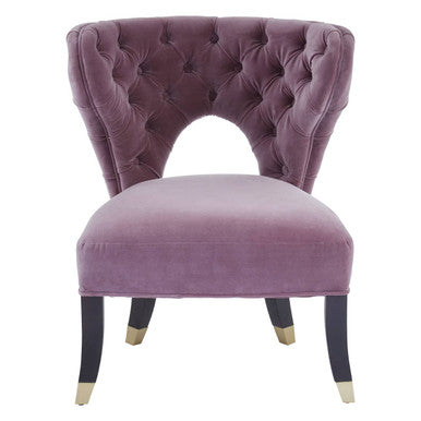 Orsina Villi Lilac Velvet Accent Chair – Tufted Modern Armchair