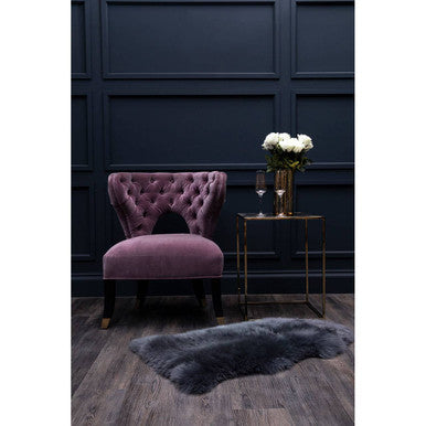 Orsina Villi Lilac Velvet Accent Chair – Tufted Modern Armchair