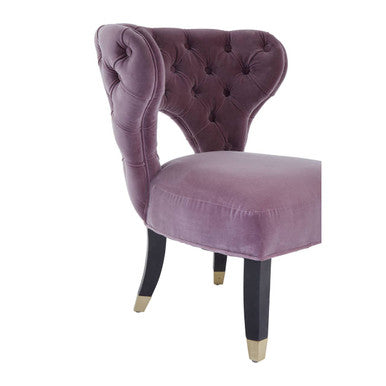 Orsina Villi Lilac Velvet Accent Chair – Tufted Modern Armchair