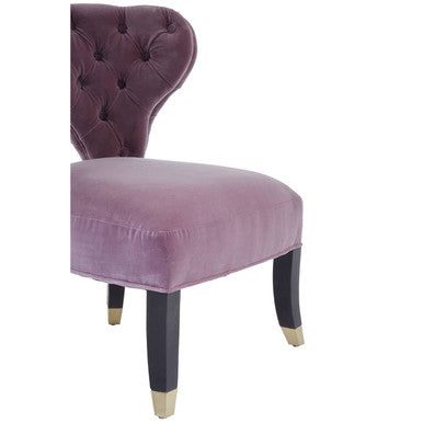 Orsina Villi Lilac Velvet Accent Chair – Tufted Modern Armchair