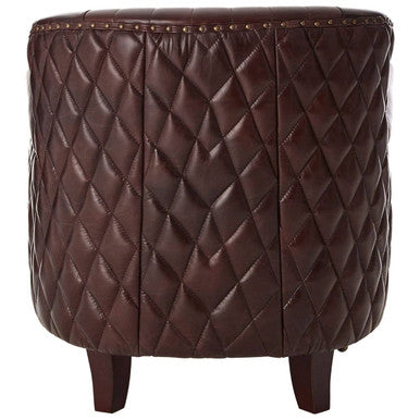 Orsina Victor Brown Leather Winged Back Armchair | Modern Wingback Chair