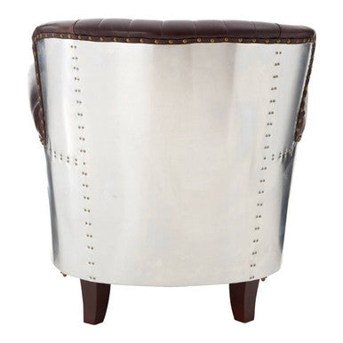 Orsina Victor Brown Leather Armchair | Modern Minimalist Lounge Chair