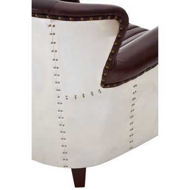 Orsina Victor Brown Leather Armchair | Modern Minimalist Lounge Chair
