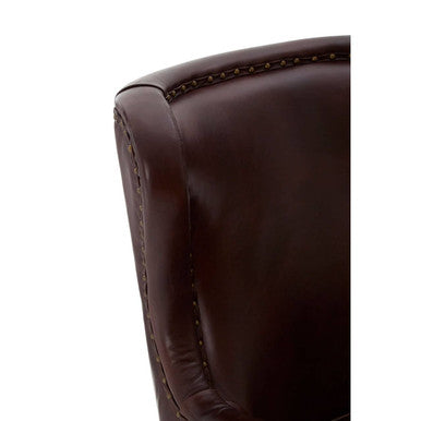 Orsina Victor Brown Leather Lounge Chair | Modern Contemporary Accent Chair