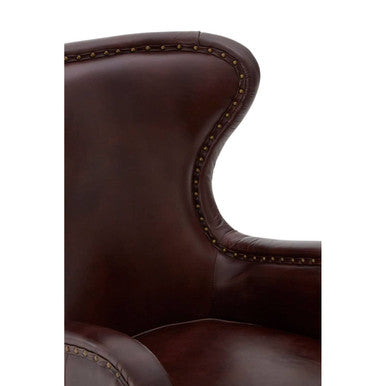 Orsina Victor Brown Leather Lounge Chair | Modern Contemporary Accent Chair