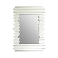 Orsina Puzzle Rectangle Deco Wall Mirror – Silver Stepped Glass Frame