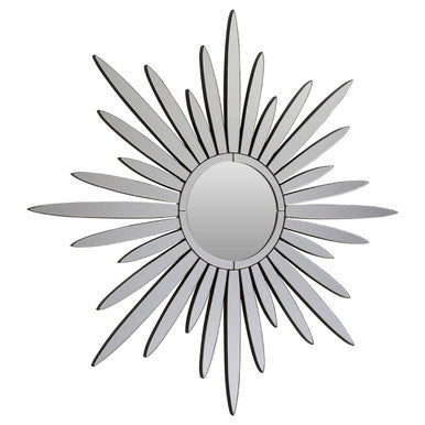 Orsina Starburst Wall Mirror – Silver Tapered Shard Decorative Mirror