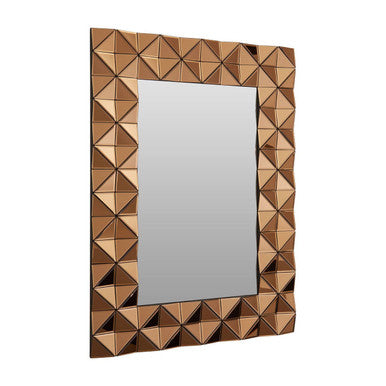 Orsina Soho Geometric Wall Mirror – Black and Gold Copper Finish