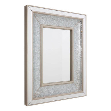 Orsina Pasadena Wallis Wall Mirror – Silver Bevelled Mosaic Design