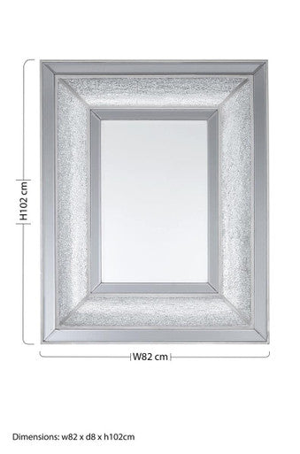 Orsina Pasadena Wendi Wall Mirror – Silver Bevelled Contemporary Mirror