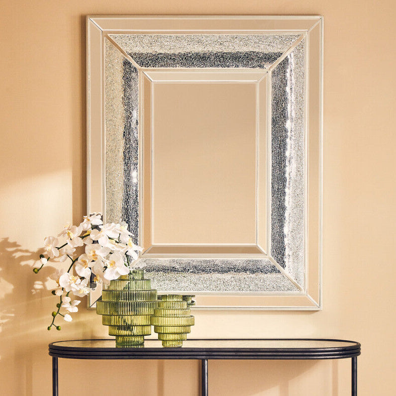 Orsina Pasadena Wendi Wall Mirror – Silver Bevelled Contemporary Mirror
