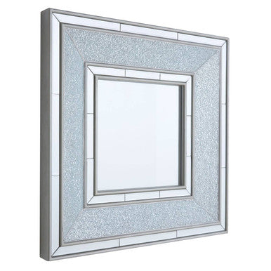 Orsina Pasadena Wilma Wall Mirror – Silver Mosaic Double Border