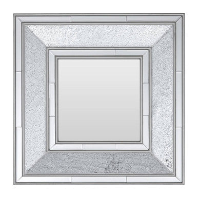 Orsina Pasadena Wilma Wall Mirror – Silver Mosaic Double Border