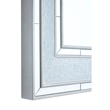 Orsina Pasadena Wilma Wall Mirror – Silver Mosaic Double Border