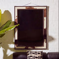 Orsina Kensington Townhouse Brown & White Cowhide Wall Mirror