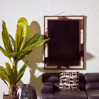 Orsina Kensington Townhouse Brown & White Cowhide Wall Mirror
