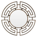 Orsina Jalal Round Wall Mirror – Bronze Metal Frame Decorative Mirror