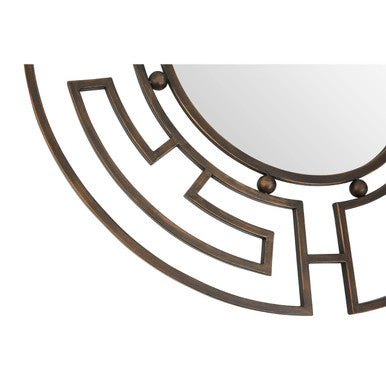 Orsina Jalal Round Wall Mirror – Bronze Metal Frame Decorative Mirror