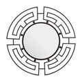 Orsina Jalal Round Wall Mirror – Black Metal Frame Contemporary Decor