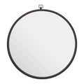 Orsina Jacen Round Wall Mirror – Minimalist Black Metal Frame Design