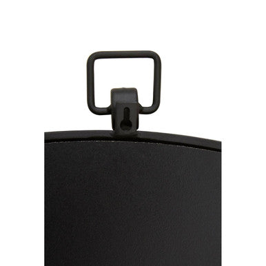 Orsina Jacen Round Wall Mirror – Minimalist Black Metal Frame Design