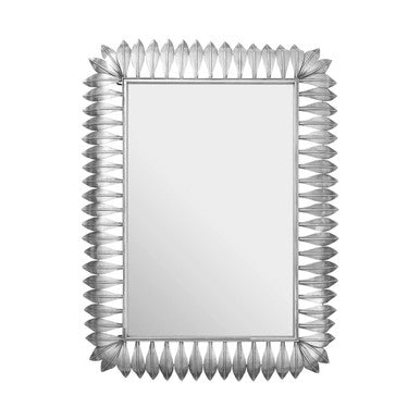 Orsina Merlin Silver Leaf Wall Mirror – Modern Sculptural Frame