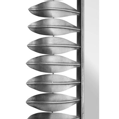 Orsina Merlin Silver Leaf Wall Mirror – Modern Sculptural Frame