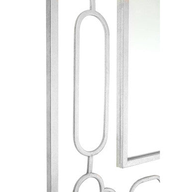 Orsina Merlin Silver Leaf Wall Mirror – Rectangular Modern Decor
