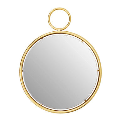 Orsina Meissa Gold Pendant Wall Mirror – Modern Metal Decorative Mirror