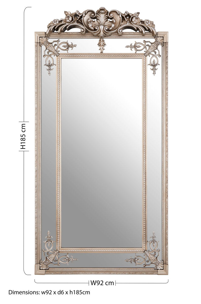 Deymonte Ornate Wall Mirror | Champagne Finish Bevelled Glass