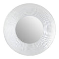Orsina Athena Round Wall Mirror | Textured Distressed Silver Finish