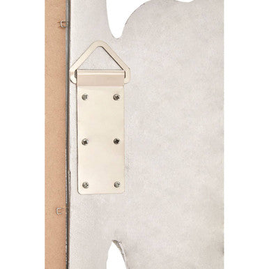 Orsina Palazio Rectangular Wall Mirror – Silver Finish Fleur-de-Lis