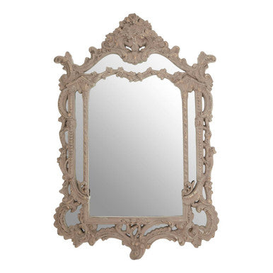 Orsina Vasari Antique Grey Ornate Wall Mirror – Architectural Design