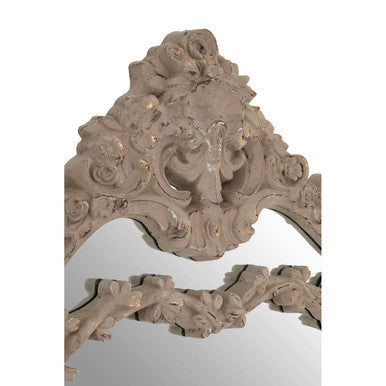 Orsina Vasari Antique Grey Ornate Wall Mirror – Architectural Design