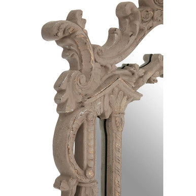 Orsina Vasari Antique Grey Ornate Wall Mirror – Architectural Design