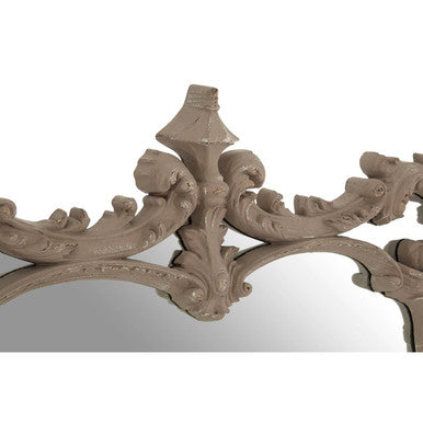 Orsina Haniel Ornate Wall Mirror – Antique Grey Acanthus Leaf Design