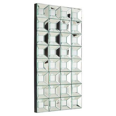 Orsina Torino Multi Glass Bevelled Wall Mirror | 24 Panel Grid Design