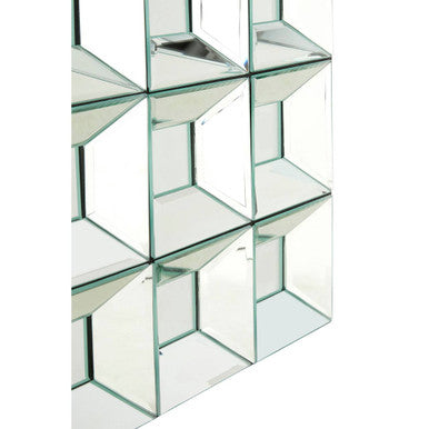 Orsina Torino Multi Glass Bevelled Wall Mirror | 24 Panel Grid Design