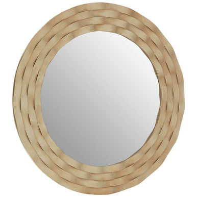 Orsina Gwenn Round Wall Mirror – Antique Silver Finish Modern Decor