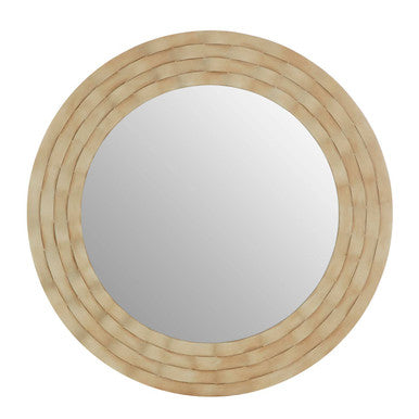 Orsina Gwenn Round Wall Mirror – Antique Silver Finish Modern Decor